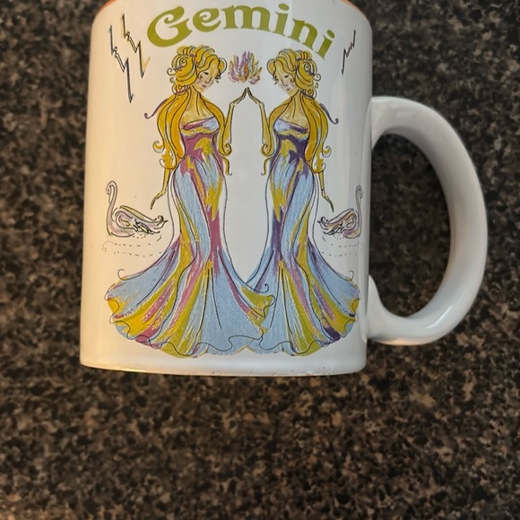 Cup of coffee Tea and Chocolate Gemini Zodiac Mug with Colorful Design - Picture 1 of 4